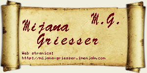 Mijana Griesser vizit kartica